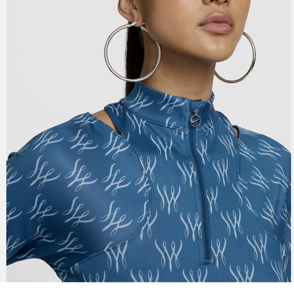 NWT Nike Serena Williams Design Crew Long-sleeve Bodysuit Blue - Picture 2 of 9